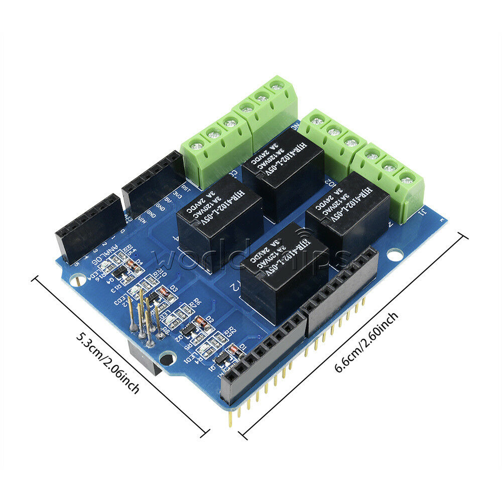 4 Channel Relay 5V Shield Module For Arduino DIY Four Channel Relay Electronic w