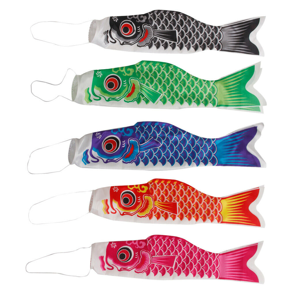 5x 16inch Windsock Koi Sailfish Streamer Garden Hanging Decor Kids Toys