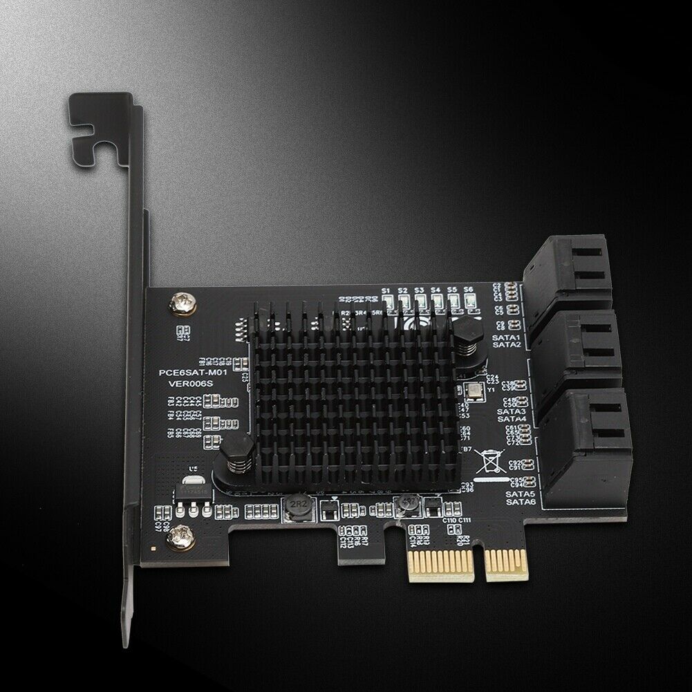 6-Port SATA 3.0 PCI Express Expansion Card Board Adapter for SATA 6G 3G 1.5G HDD