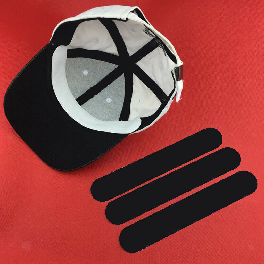 10 Pieces Foam Black Hat Size Reducer Sweatband Guards Absorber Liner Strip