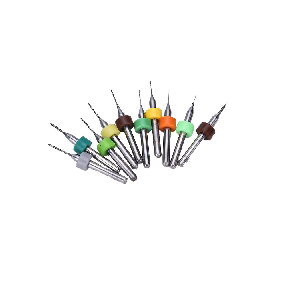 10x PCB CNC Print Circuit Board Carbide Micro Drill Bits Set Tool 0.1mm-1.0mm DD
