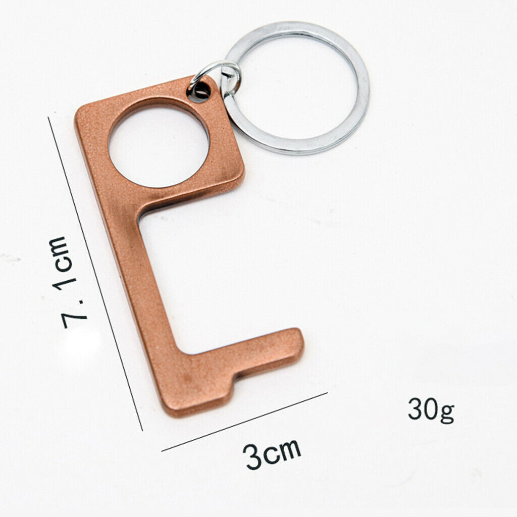 No Touch Open Door Elevator Press Stick Keychain Prevent Contacting Copper