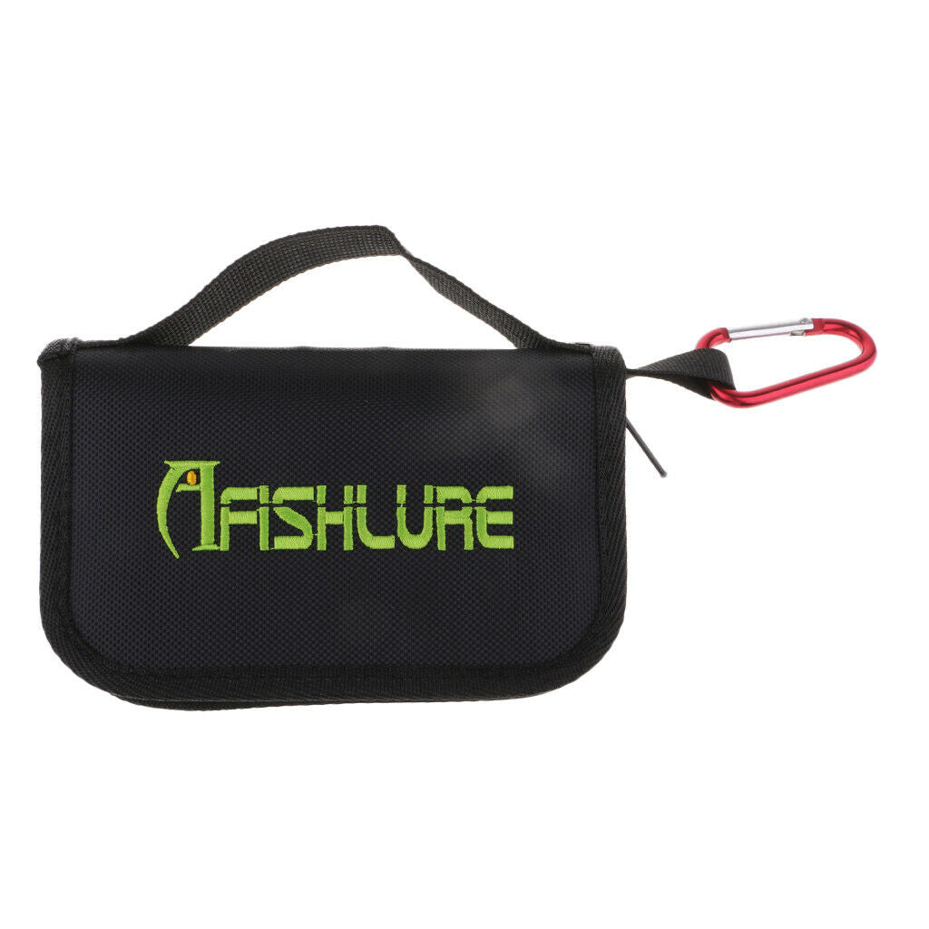 Portable Fishing Spoon Lure Tackle Bag Wallet Spinner Baits Jig Storage Case