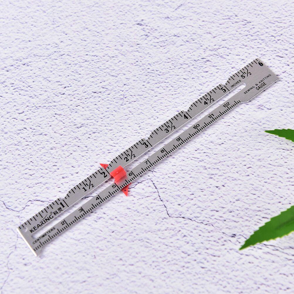 1X 15cm Hemline sewing gauge ruler cloth sewing measure gauging tailorin.l8