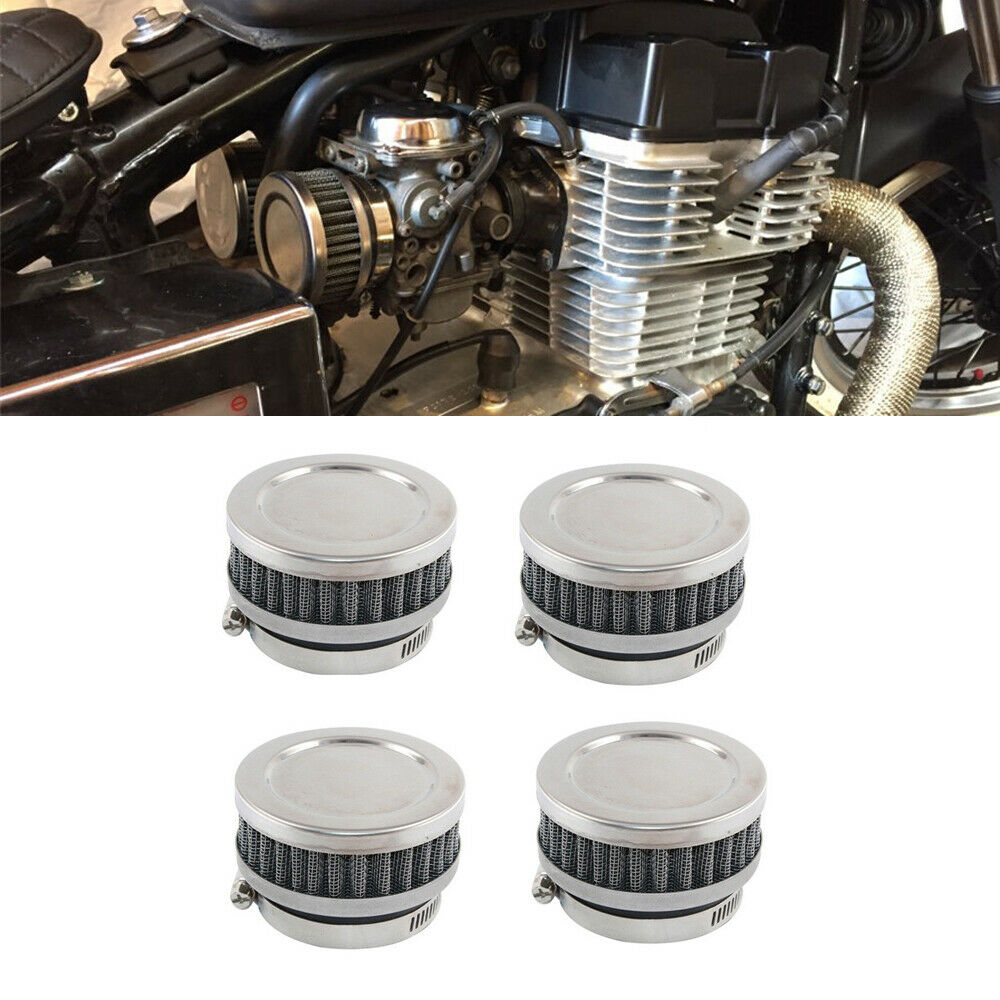 4x 52-58mm Motorcycle Air Intake Filter Cleaner w/ Clamps ATV Scooter Universal