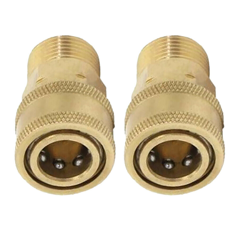 2X M22 Quick Release Connector to 1/4'' Male Adapter Pressure Washer Coupling