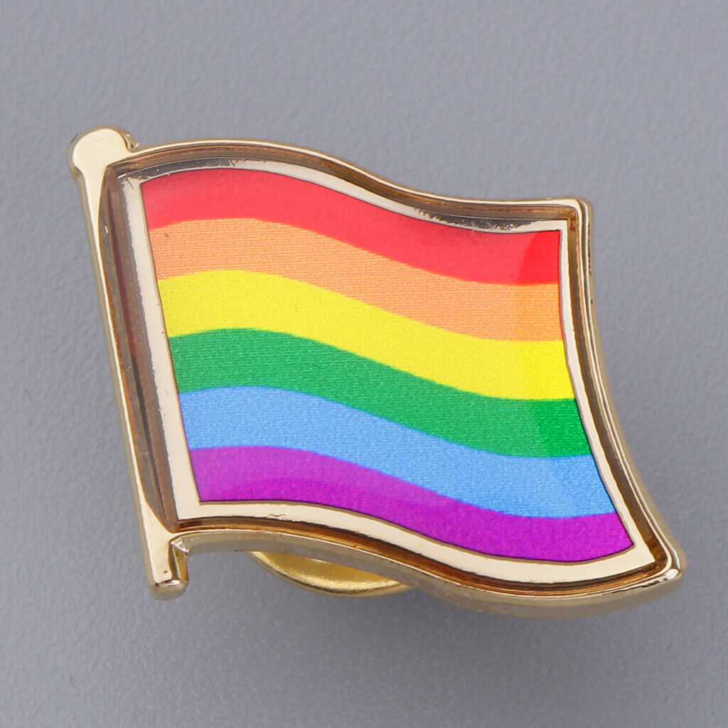 1 Piece Rainbow Flag Pin Lapel Pins Rainbow Metal Button Pin Pins Badge