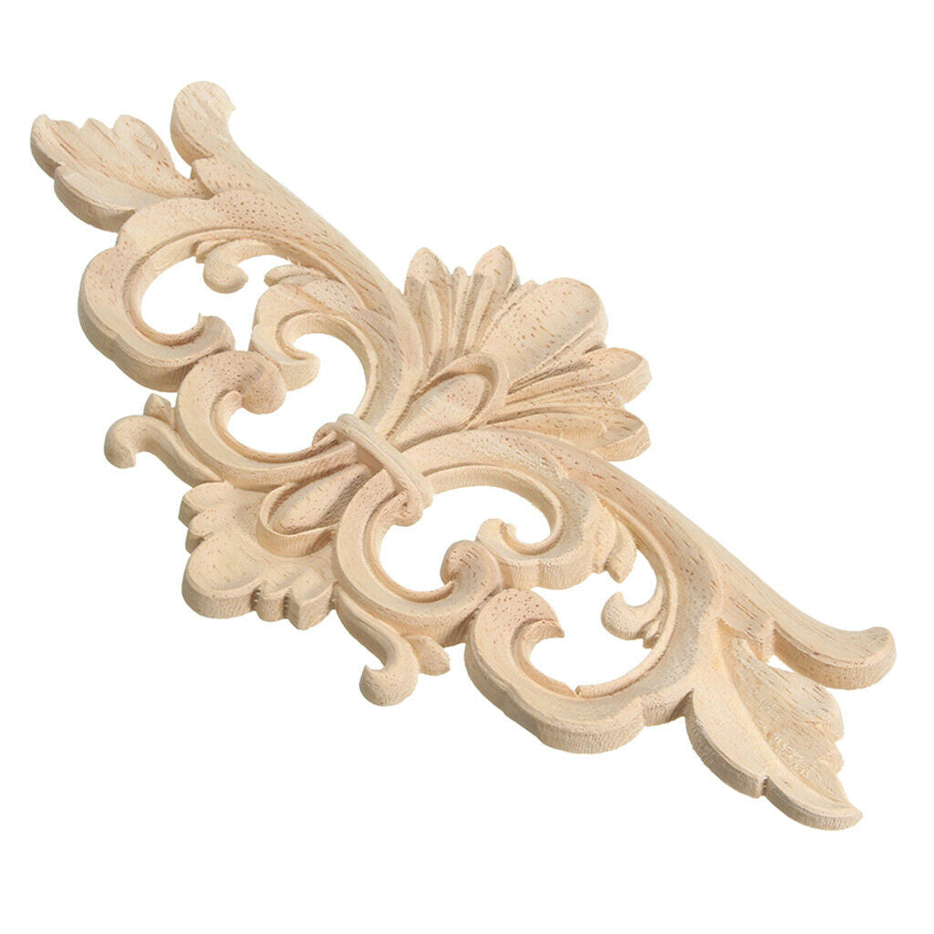 Wooden Applique Frame Wooden Carved Corner for Kitchen Furniture Decor #4