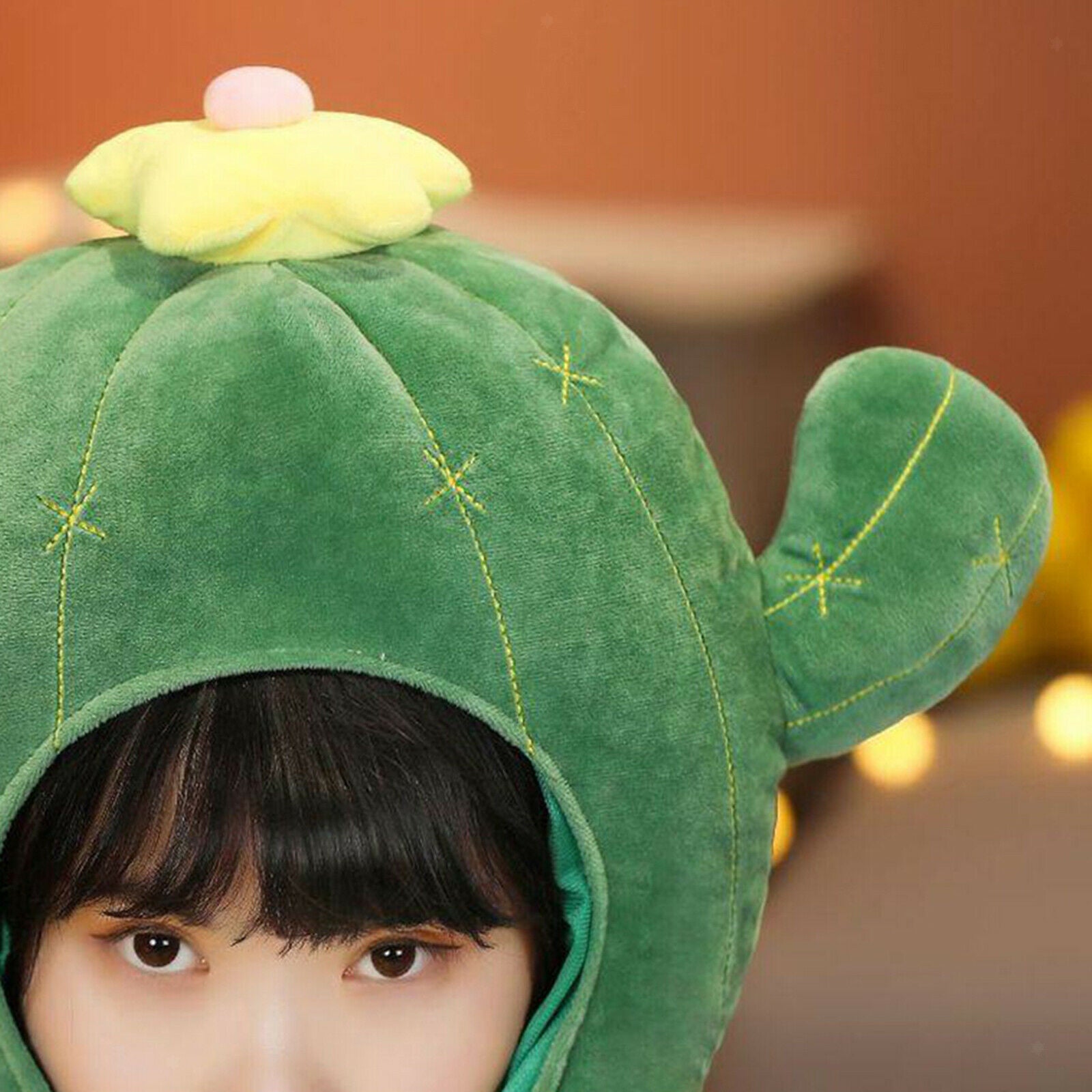 Funny Plush Party Hat Cute Cactus Headgear Headdress Photographing Beanie