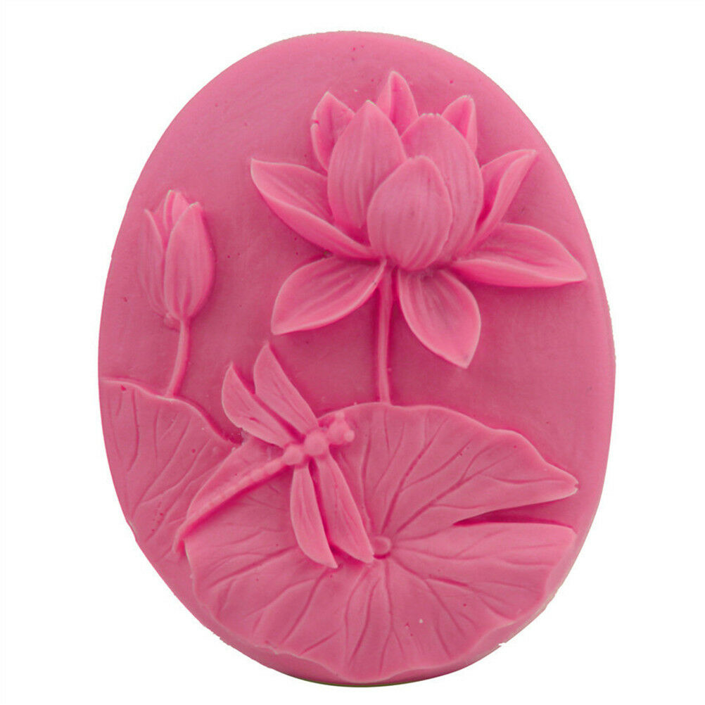 Beautiful Lotus Handmade Soap Candle Mould Cake Chocolate Candy Cookies BakiADD