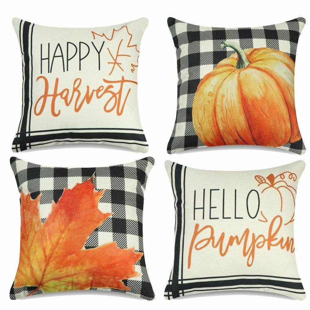 Pillowcases Happy Harvest Throw Cushion Case Autumn Decor Fall Pillow Covers
