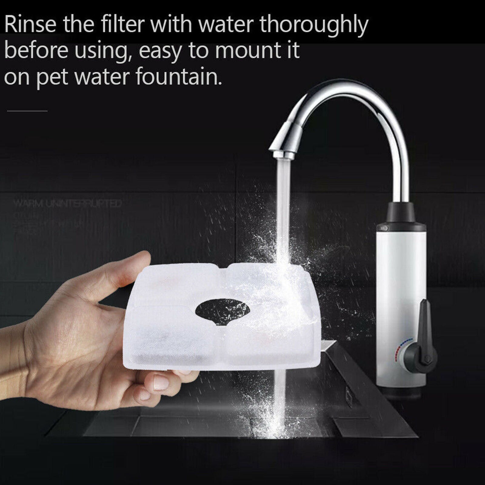 Cat Water Fountain Filters Replacement Filters for Pet Flower Veken