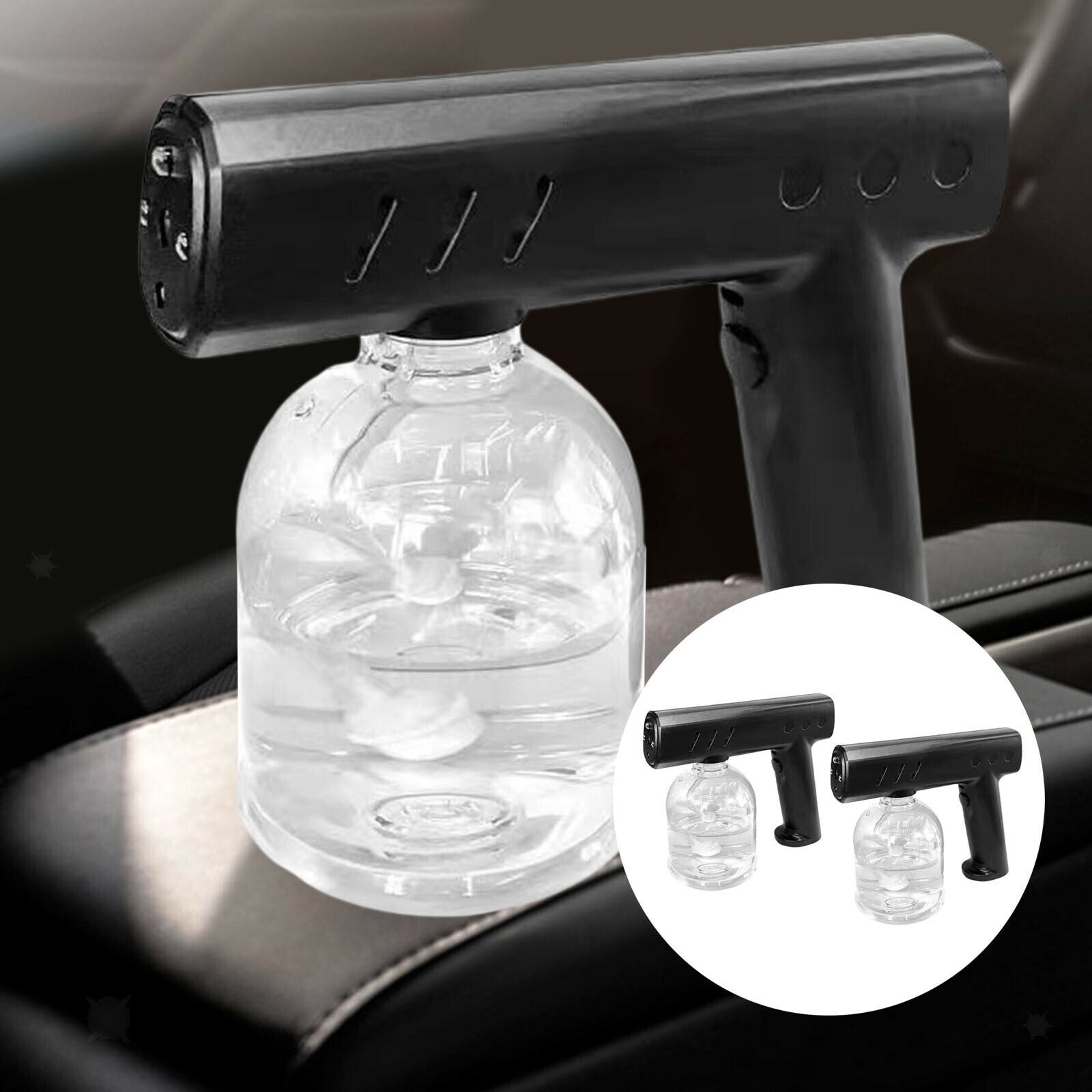 2 Pieces Black 300ML 500ML Electric Nano Sanitizer Spray Fogger for Home Car
