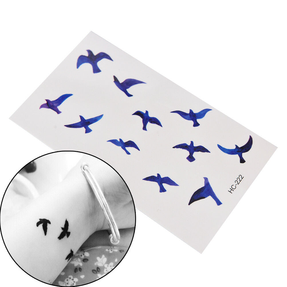 FakeTattoo Stickers Liberty Birds Fly Waterproof Temporary Tattoos StickerBDAU