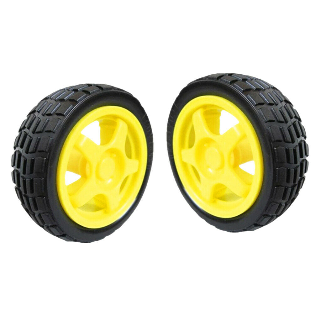 2 Piece Robot tire gear motor wheel smart small wheel tire The tire is made of
