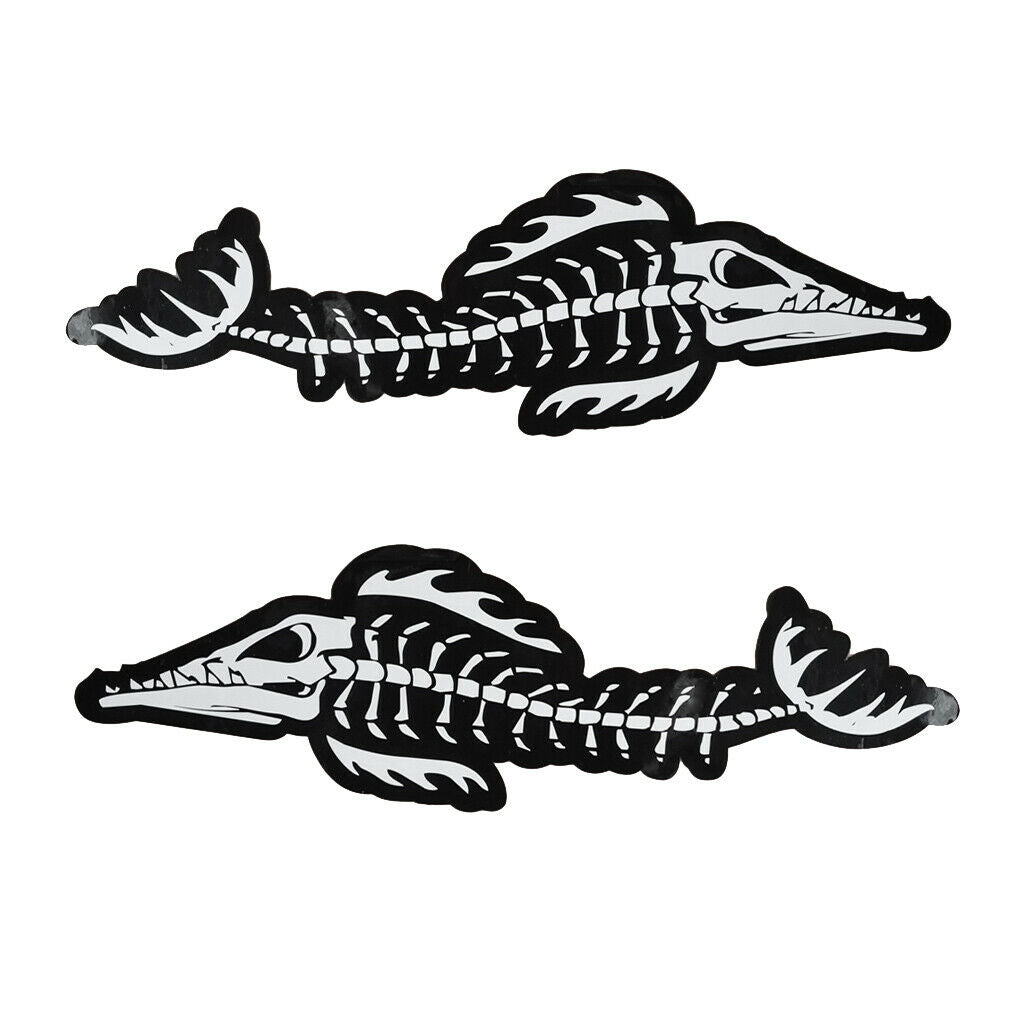 2 Pieces Skeleton Alligator Decals Stickers DIY for Kayak Canoe Dinghy Boat