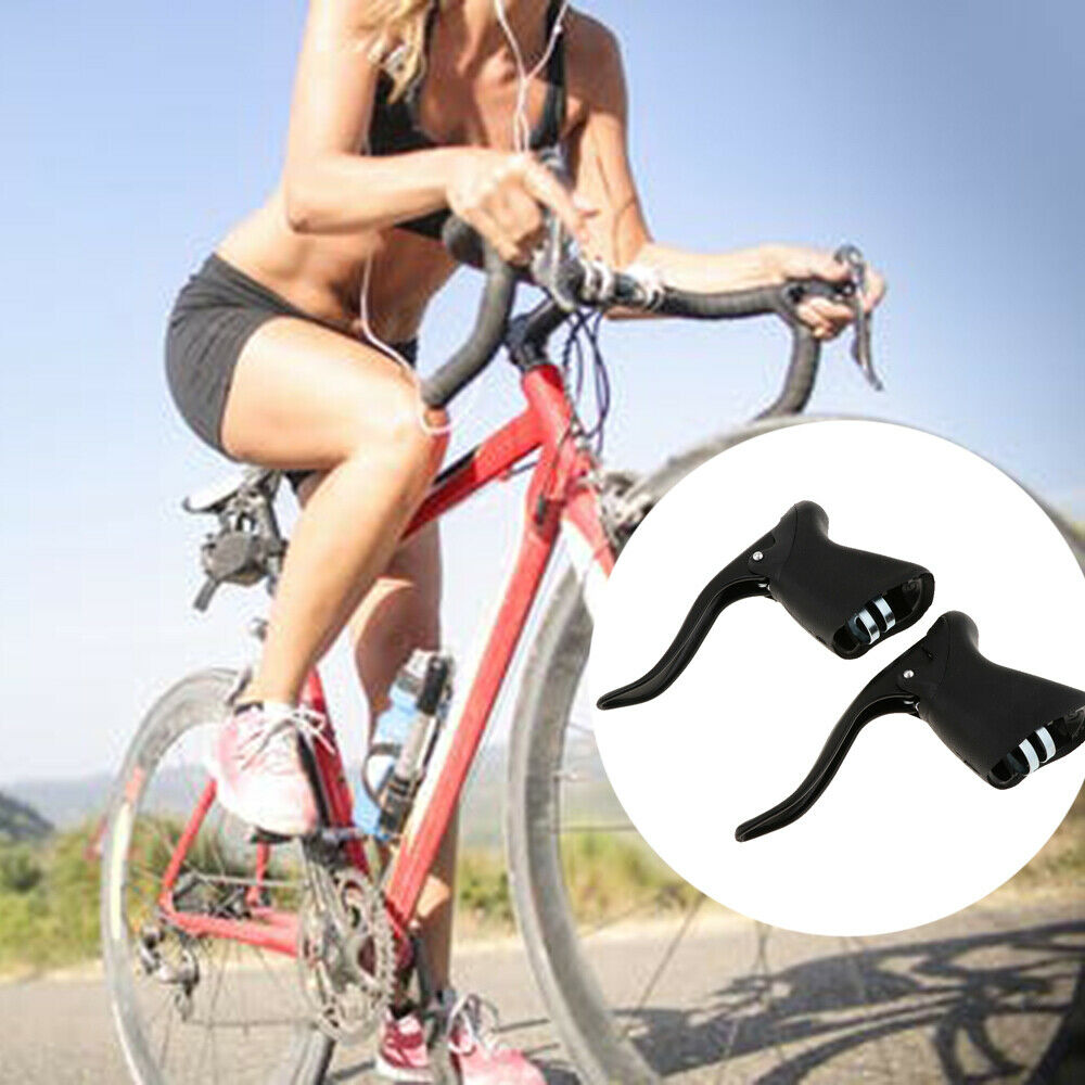 1 pair of Aero Racing Bicycle Brake Levers Replacement Black Alloy