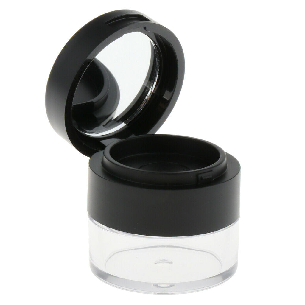 Mini DIY Loose Mineral Powder Case Round Plastic Cosmetic Blusher Jar Box