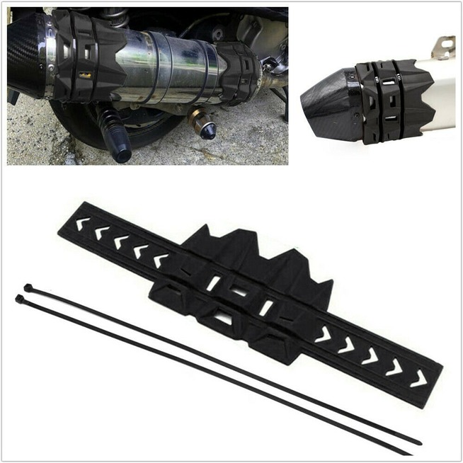 1PC Motorcycle Dirt Bike Exhaust Pipe Protector Cover Heat Insulation Wrap Tape