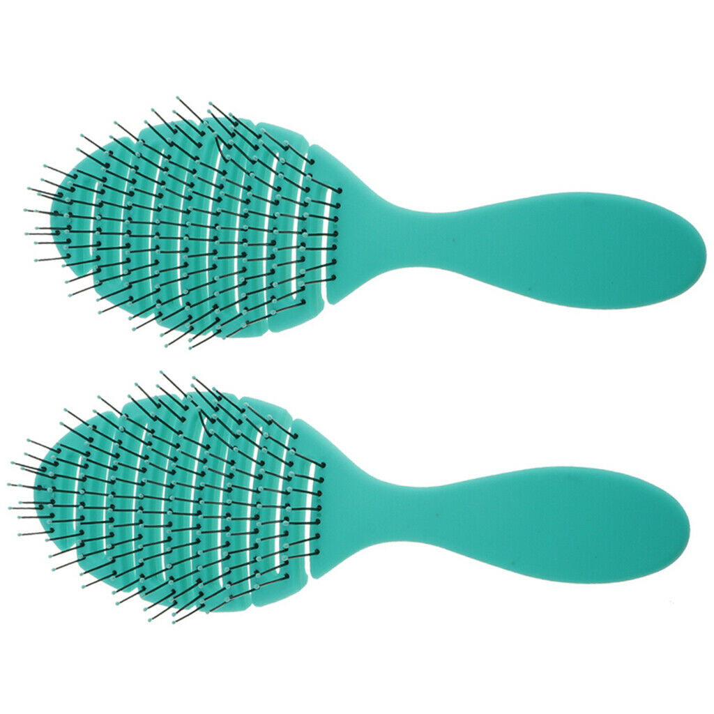 2X Anti-static Scalp Massage Hair Brush Combs for Curly Straight Hair Salon