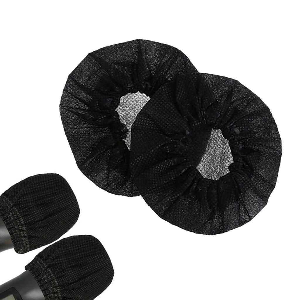 100 Pairs of Disposable Microphone Cover for Karaoke KTV Handheld Mic Covers