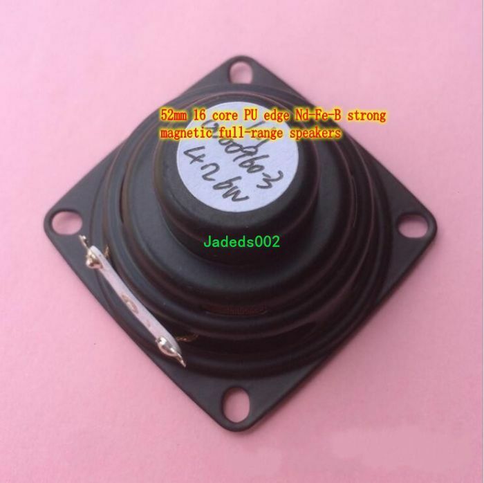 2pcs 52mm 4Ω 6W full-range speakers 4ohm PU edge loudspeaker HiFi Audio Parts