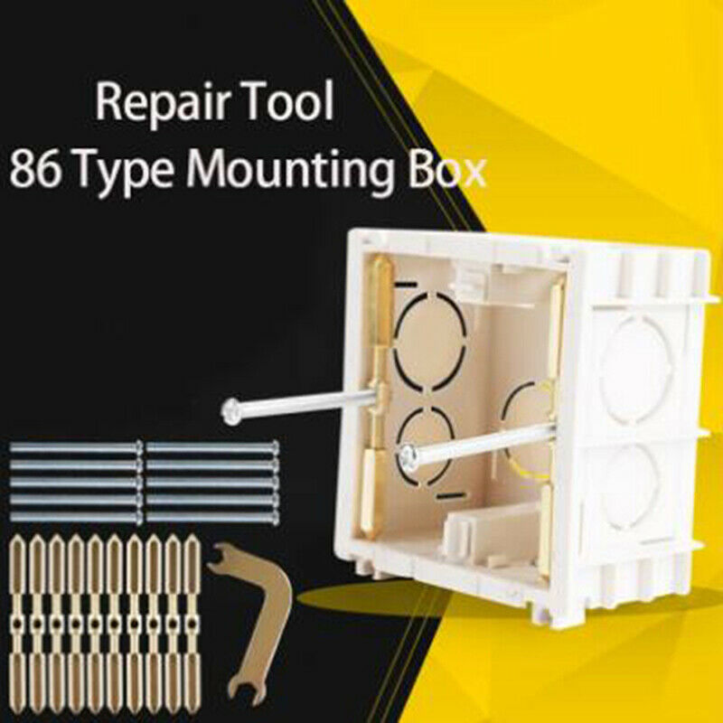 86Type Wall Light Switch Socket Box Repairer Switch Cassette Screw Support  Rf