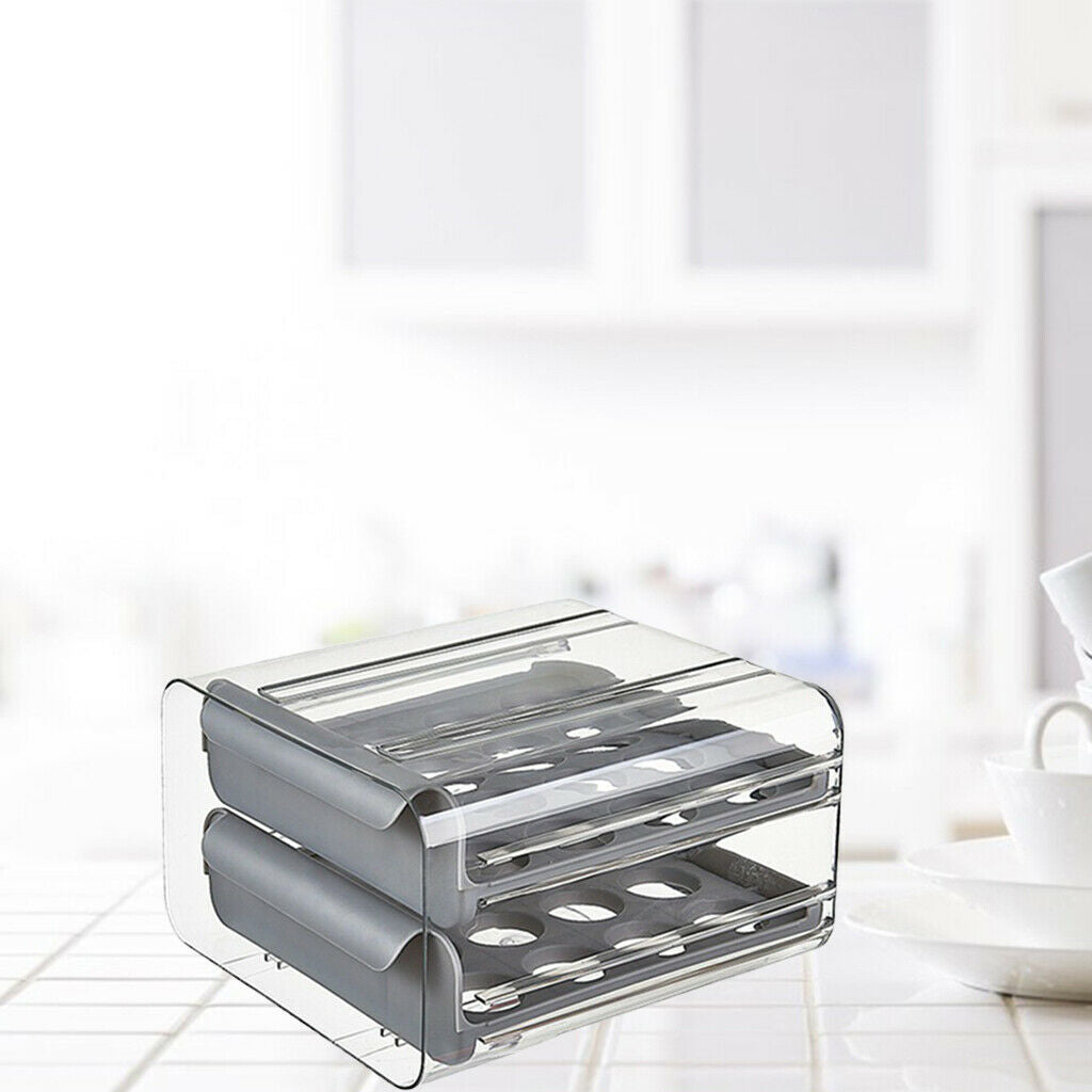Egg Holder for Refrigerator Egg Container for Fridge with Lids Egg Box