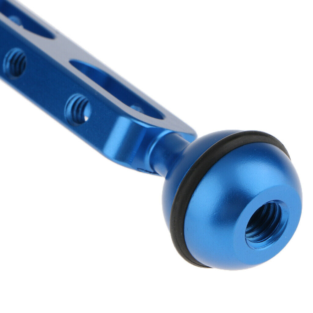 Dual Joint Ball Aluminum Alloy Arm Extension for Underwater Photography Blue