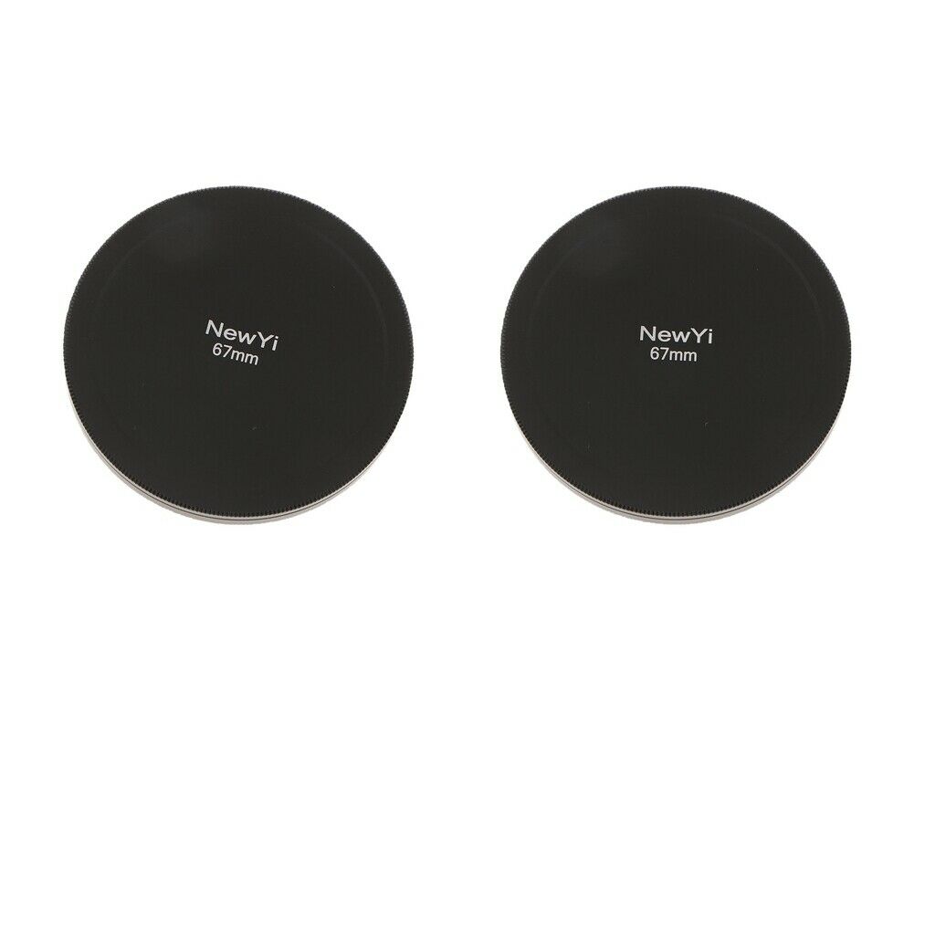 2x 67mm Camera Lens Filter Storage   Case Metal Protection Box Cover Black