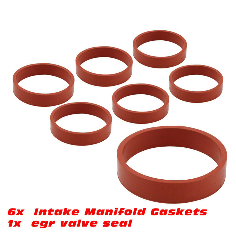 1 Set Intake Manifold Gaskets+6 Swirl Flap Bung For BMW E70 E71 E90/E91/E92 325d