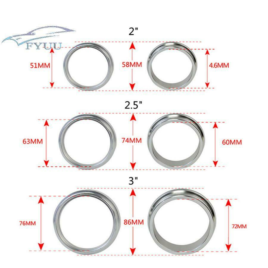 For 3" Turbo Pipe  Exhaust V-band Dump Clamp w Flange Assembly Anodized Clamp