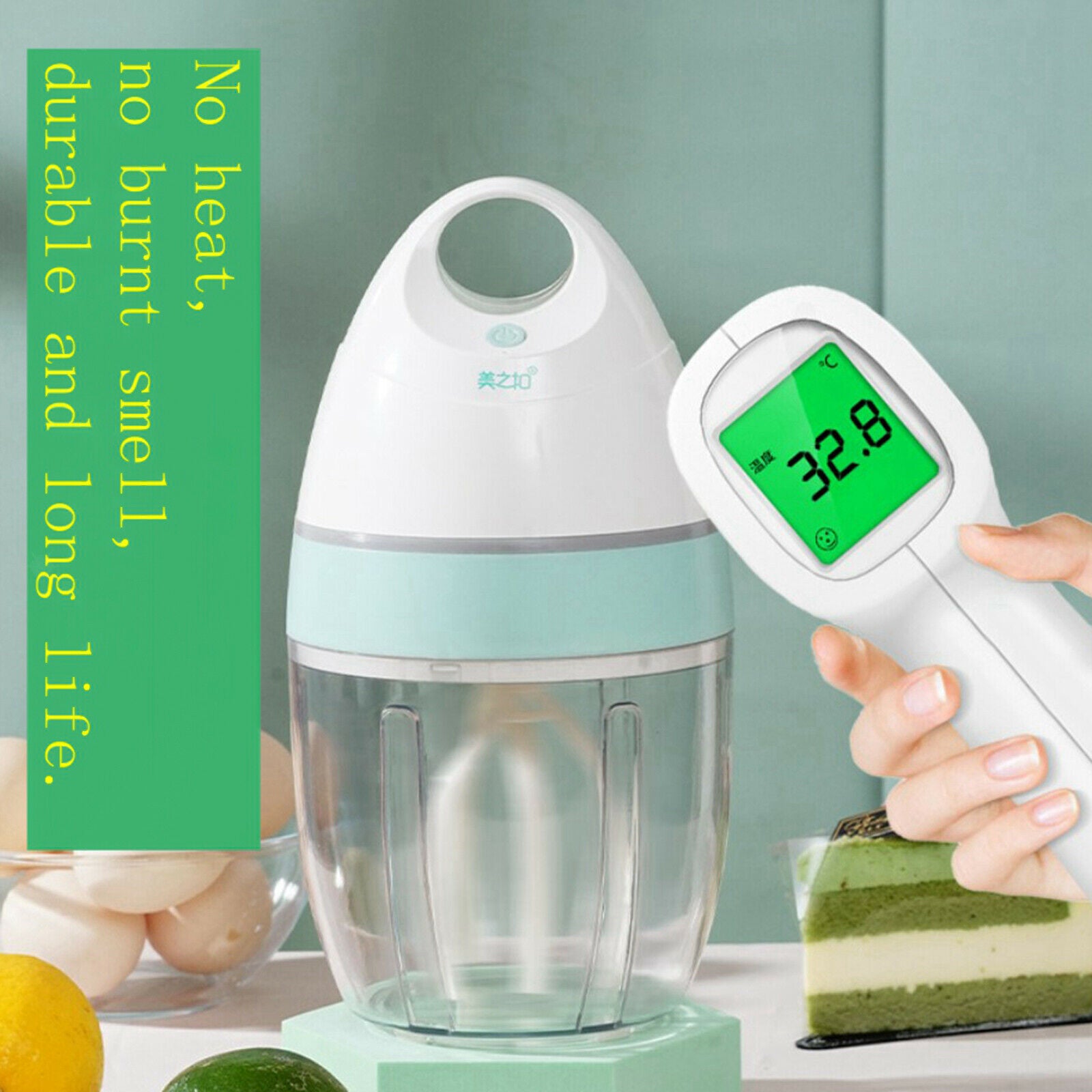900ml Mini Electric Stand Mixer Tabletop Egg Beater Kitchen Dough Mixer w/ Bowl