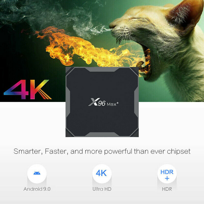 X96 MAX Smart TV Box Wifi Android 9.0 Quard Core  4K 4GB+64GB USB Media Player
