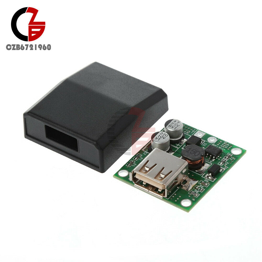 5V 2A Solar Power Bank Panel USB Charge Voltage Controller Regulator Black Shell