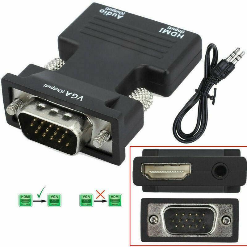 New HDMI TO VGA HDMI Female to VGA Male Converter adapter w/Audio Support 1080P~