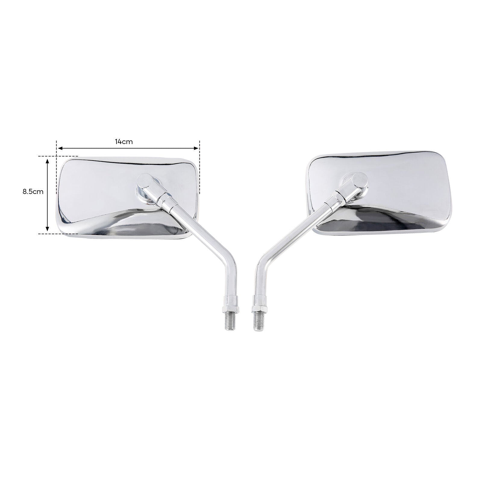 Motorcycle Rectangle Rear View Mirrors Fit For Yamaha XV1100 XVS1300 Scooter