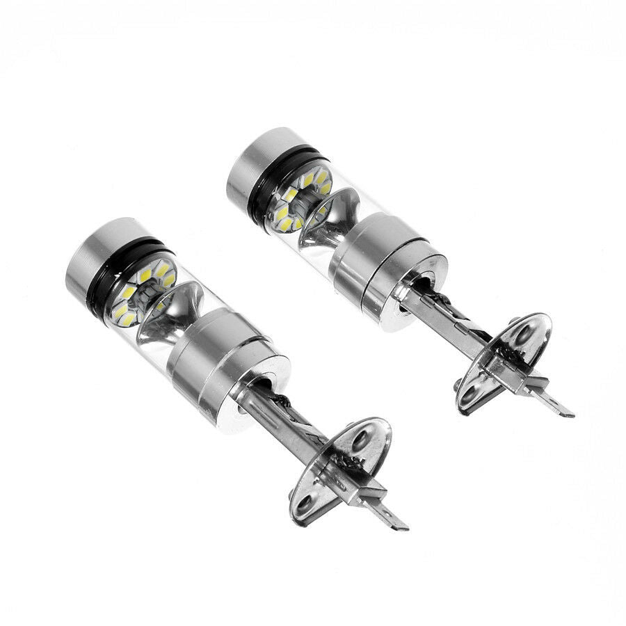 H1 LED Fog Light Bulbs 6000K White 100W 2323 SMD 1000LM Auto Fog Light DRL BulbS