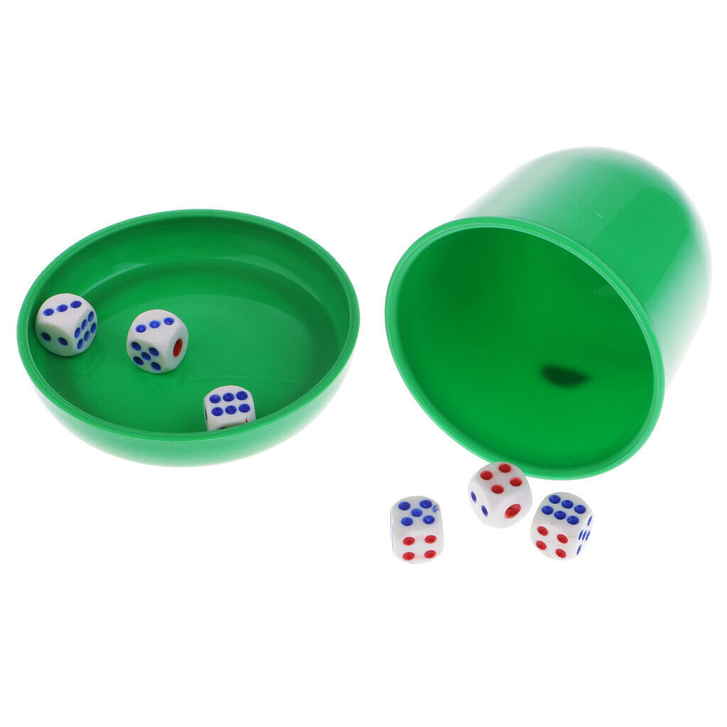 Dice Cup and 6 Acrylic Digital Dice for Game Guessing Tool