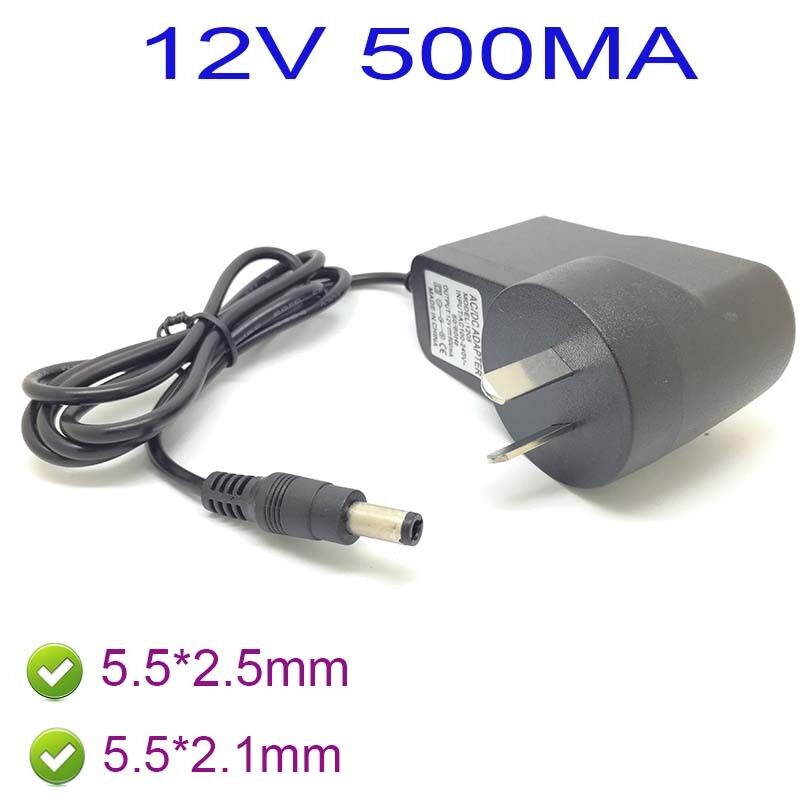 AC 100-240V  Adapter DC 12V 500mA 0.5A Power Supply Charger 5.5 x 2.5MM AU Plug
