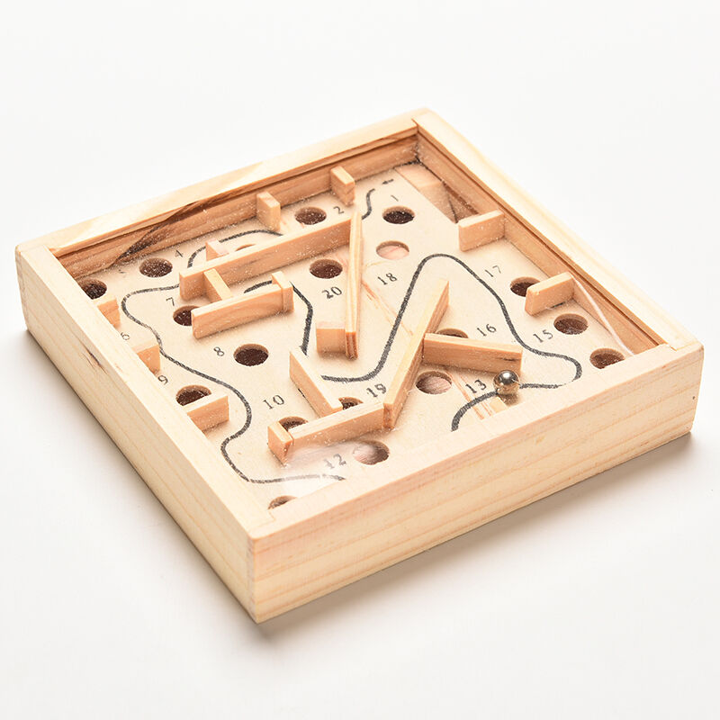 Puzzle Toys Wooden Labyrinth Balance Board Game Children Educationa S lc.l8