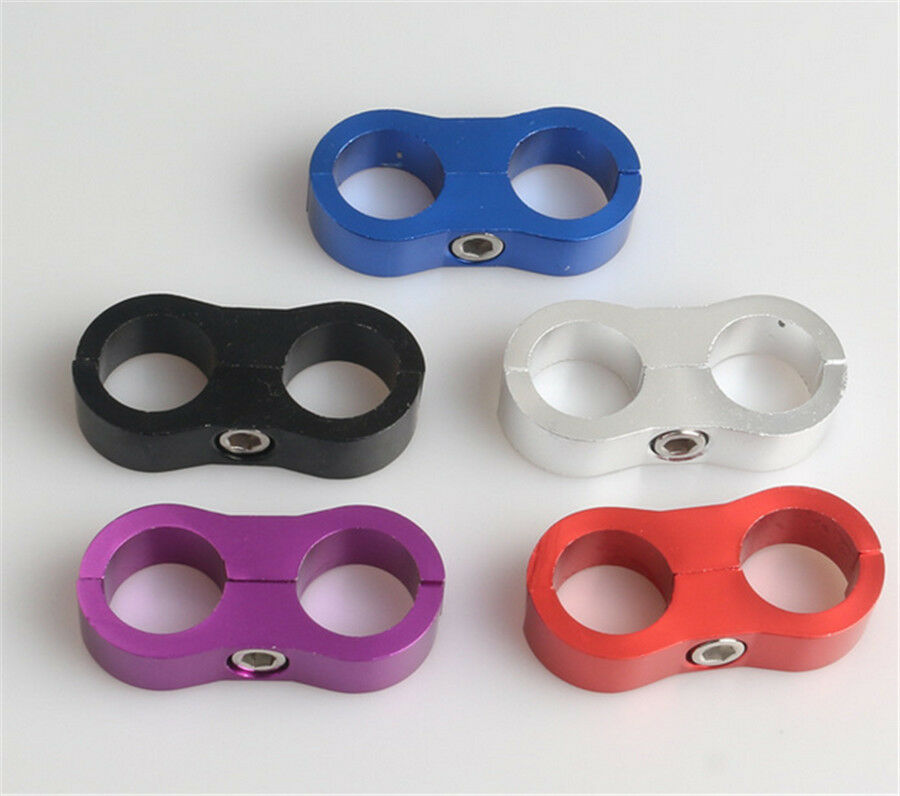 8x AN-10 Braided Internal Hose Separator Clamp Fitting Adapter Bracket 19mm I.D
