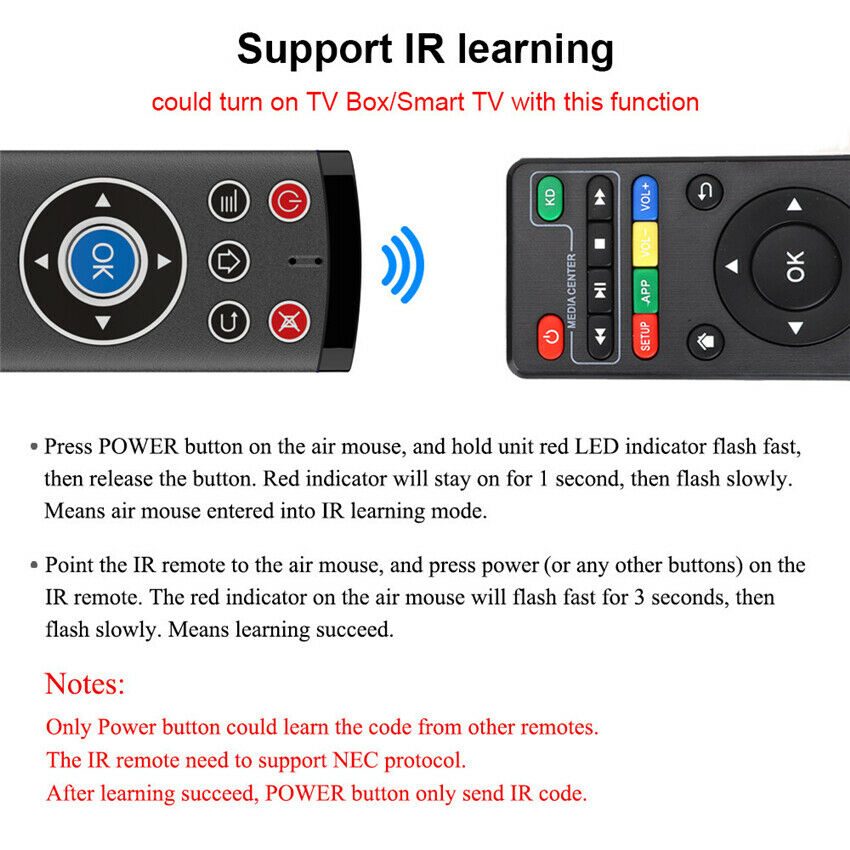 Universal 2.4G Wireless Remote Control  Air Mouse For Smart TV Voice Control