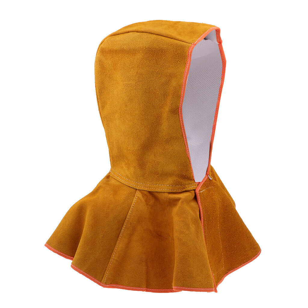 Protective Welding Hood Helmet Cover Protective Cap Cowhide Leather Hat