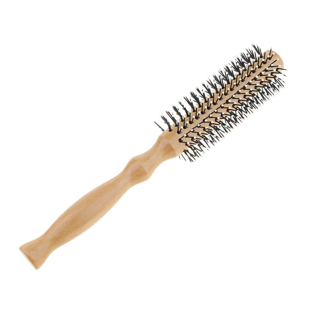 3x Wood  Brush Round Hair Comb Wavy Curly Styling Care Curling Brush