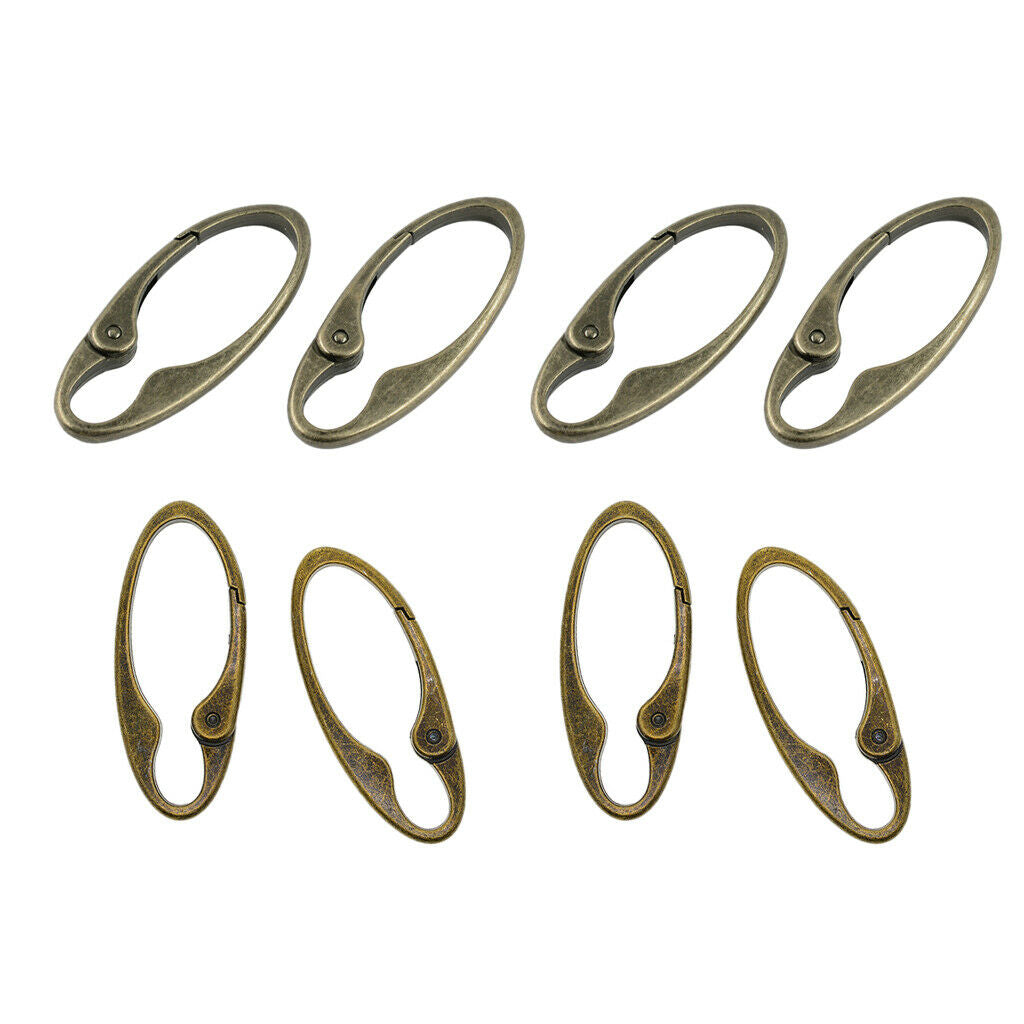 4 Pieces 4pcs Metal Spring Snap Hooks Clip Heavy Duty Keychain Hiking Camp