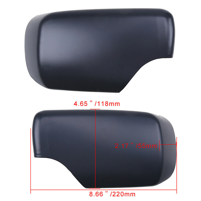 2Pcs Door Side Mirror Cover Cap Matte black For BMW E46 E39 325i 330i 525i 530i