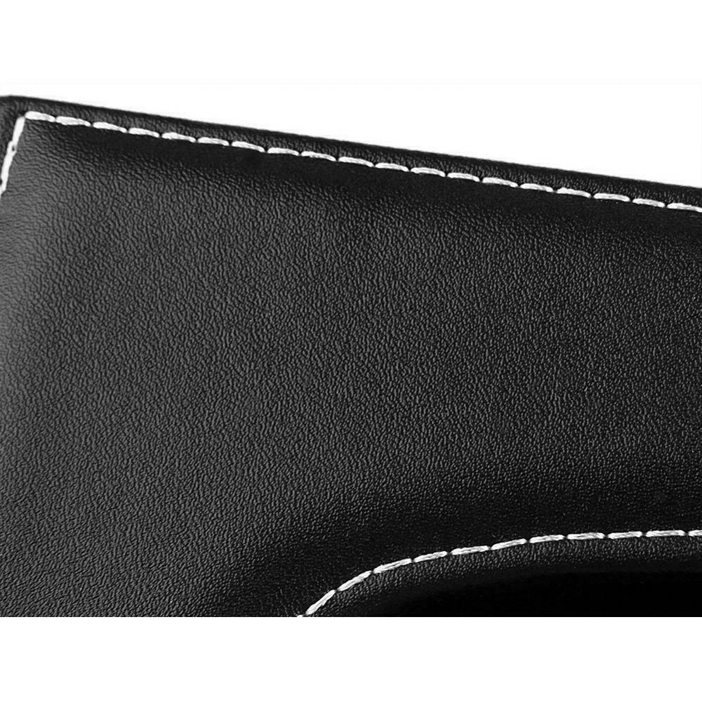 Tissue Cover Box Square PU Leather Tissue Holder for Home Office Car (BLACK)