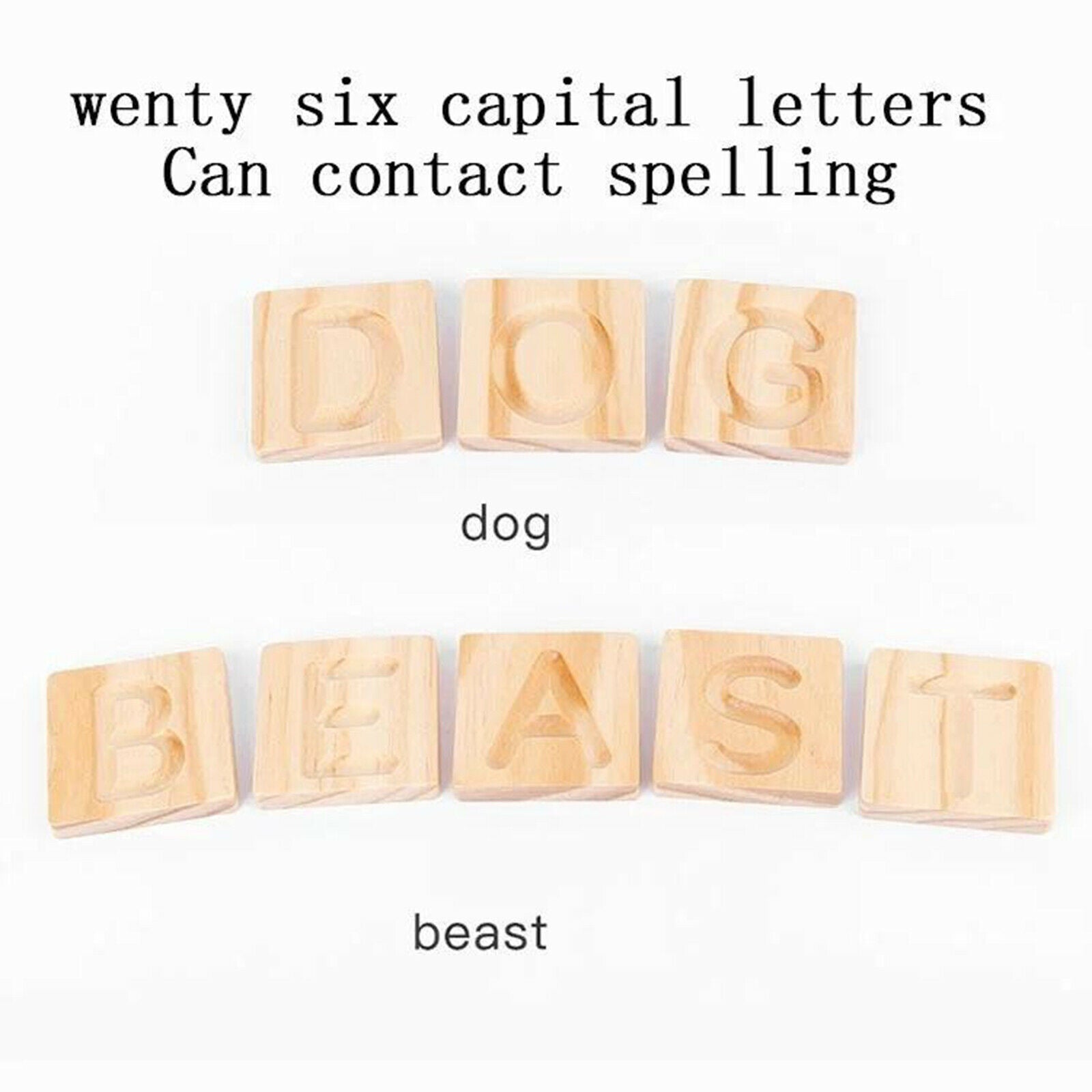 Wooden Alphabet Puzzle Tracing Cards Blocks with Prescola Storage Box