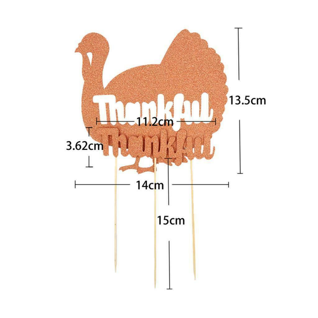 Happy Thanksgiving Banner Cupcake Picks Party Home Set Backdrop Bunting